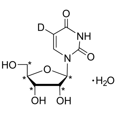 Uridine, hydrate (5-D, 97%; 1′,2′,3′,4′,5′-¹³C₅, 99%) CP 95%