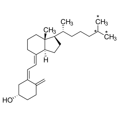 Vitamin D₃ (cholecalciferol) (25,26,26-¹³C₃, 98%) 100 µg/mL in ethanol, CP 97%