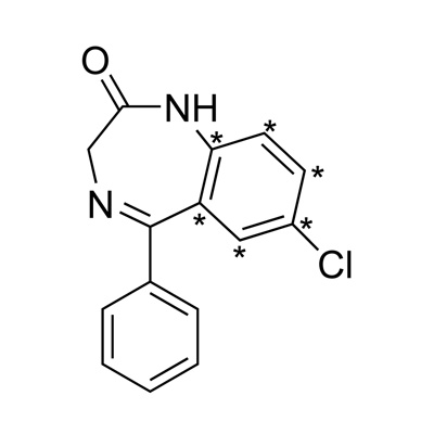 Nordiazepam (ring-[ð�‘Ž]-Â¹Â³Câ‚†, 98%) 50 Âµg/mL in methanol, CP 95%
