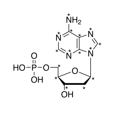 2′-Deoxyadenosine 5′-monophosphate (U-¹³C₁₀, 98%;U-¹⁵N₅, 98%) dilithium salt