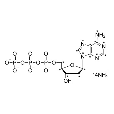 2′-Deoxyadenosine 5′-triphosphate, lithium salt (U-¹³C₁₀, 98%;U-¹⁵N₅, 98%) CP 90% (in solution)