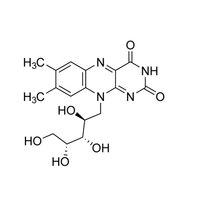 (-)-Riboflavin (vitamin B2) (unlabeled) 100 µg/mL in 1% ammonium acetate in 50:50 methanol:water