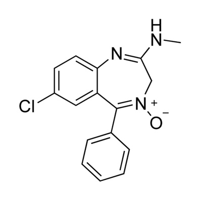 Chlordiazepoxide (unlabeled) 1.0 mg/mL in methanol