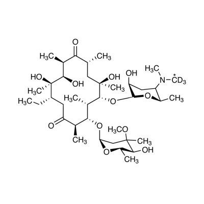Erythromycin (𝑁-methyl-¹³C, 99%, D₃, 98%) 100 µg/mL in MTBE CP 97%