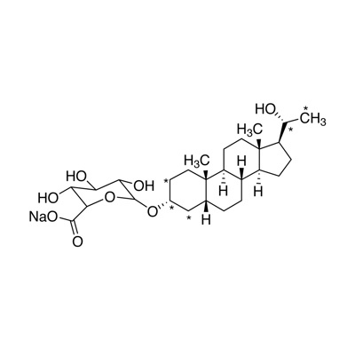 5-β-Pregnane-3α,20α-diol glucuronide, sodium salt (2,3,4,20,21-¹³C₅, 99%) CP 95%