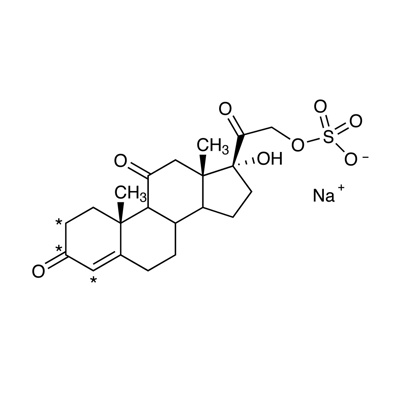 Cortisone 21-sulfate, sodium salt (2,3,4-¹³C₃, 98%) 100 µg/mL in methanol, CP 95%