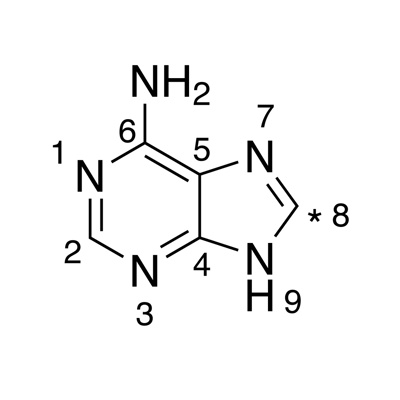 Adenine (8-¹³C, 95%; may contain up to 7% 2-¹³C)