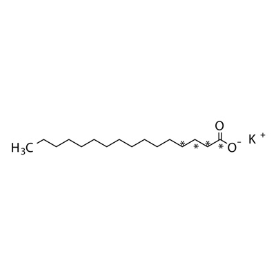 Potassium palmitate (1,2,3,4-¹³C₄, 99%)