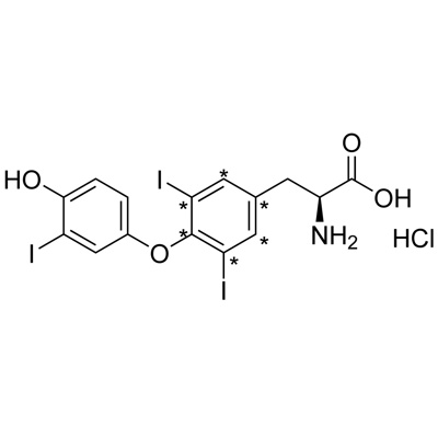 3,3′,5-Triiodo-L-thyronine·HCl (ring-¹³C₆, 99%) CP 95%