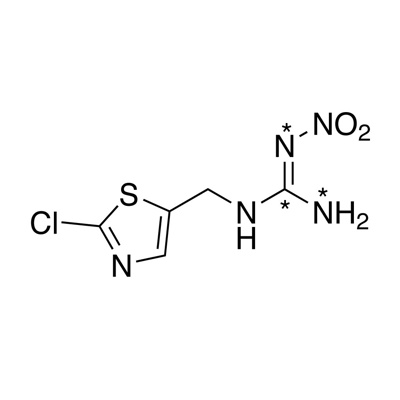 Clothianidin-desmethyl (guanidine-¹³C, 99%; guanidine-1,3-¹⁵N₂, 98%) 100 µg/mL in methanol