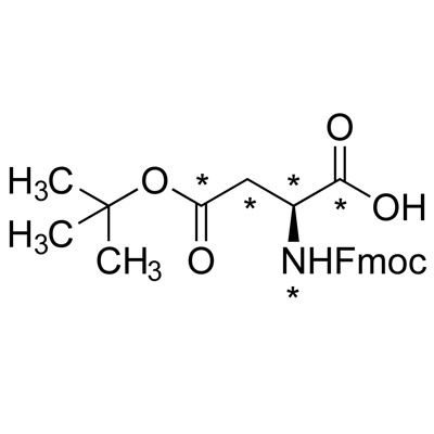L-Aspartic acid-𝑁-Fmoc, β-𝑂-𝑡-butyl ester (¹³C₄, 99%; ¹⁵N, 99%)