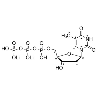 Thymidine 5′-triphosphate, lithium salt (U-¹³C₁₀, 98%;U-¹⁵N₂, 98%) CP 90% (in solution)