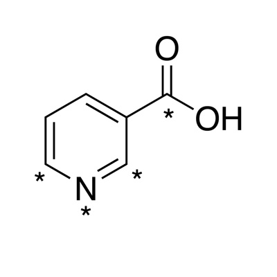 Vitamin B₃ (nicotinic acid) (2,6,carboxyl-¹³C₃, 99%; ¹⁵N, 98%) CP 97%
