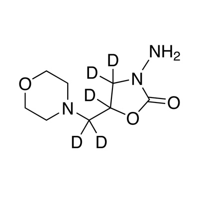5-(4-Morpholinylmethyl)-3-amino-2-oxazolidinone (AMOZ) (4,4,5,5′,5′-D₅, 98%) 100 µg/mL in CD₃CN