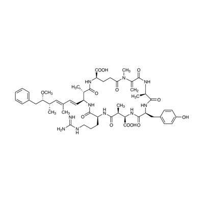 Microcystin-YR (unlabeled) 10 µg/mL in 1:1 methanol:water